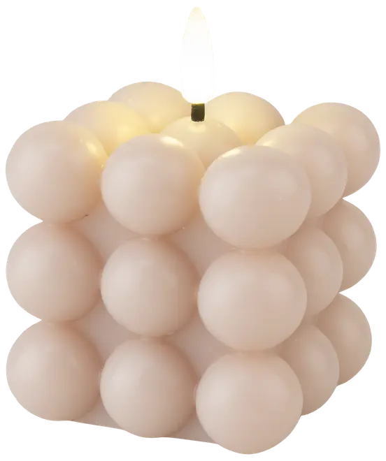 Led-Bubbelljus Beige 7,5 Cm