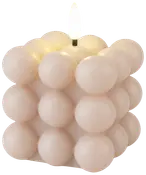 LED-bobbellys H. 7,5 cm- beige