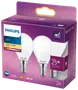 PHILIPS LED klotlampa 2,2W E14 P45 2-pack