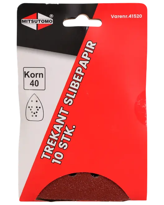 Trekant slibeark K40 10-pak