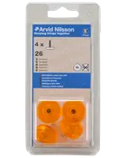 Møbelglider + stift Ø26 mm 4-pak