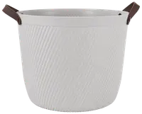 Förvaringskorg plast rund grå 