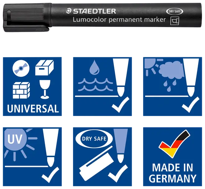 Staedtler Permanent pen Lumocolor 2-5 mm - sort