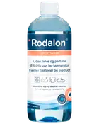 Rodalon Sportsvask, 1-liters flaske med blå væske. Uden farve og parfume, effektiv ved lav temperatur. Fjerner bakterier og svedlugt fra tekstiler, egnet til sportstøj og sko.