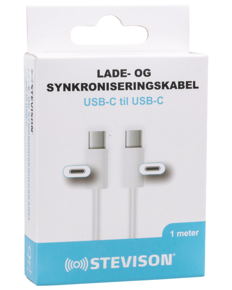 STEVISON USB-C til USB-C kabel 1 m