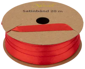 Satinband 20 m röd