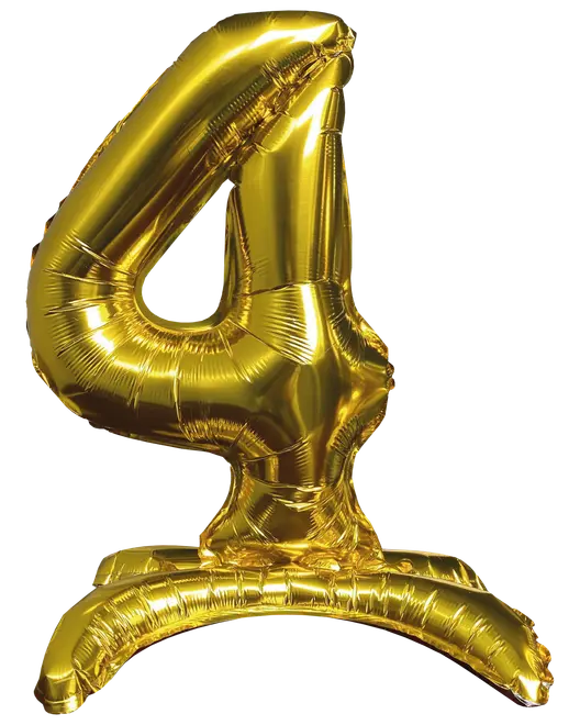 Folieballon Guld 70 cm - Nr 4