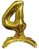 Folieballon Guld 70 cm - Nr 4