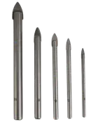 Glas- og fliseborsæt 5 dele 