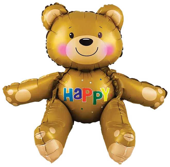 Folieballon 66 cm - Guld bamse