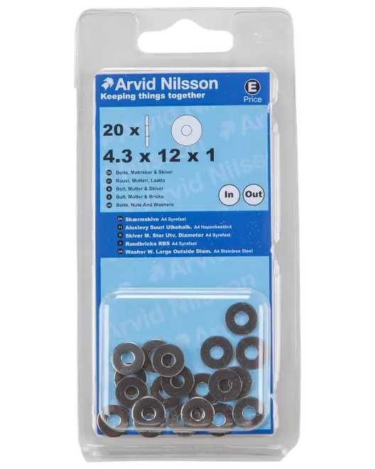 Båtbricka A4 för M4 20 st