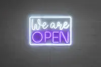 Neonskilt We are OPEN 8.5W