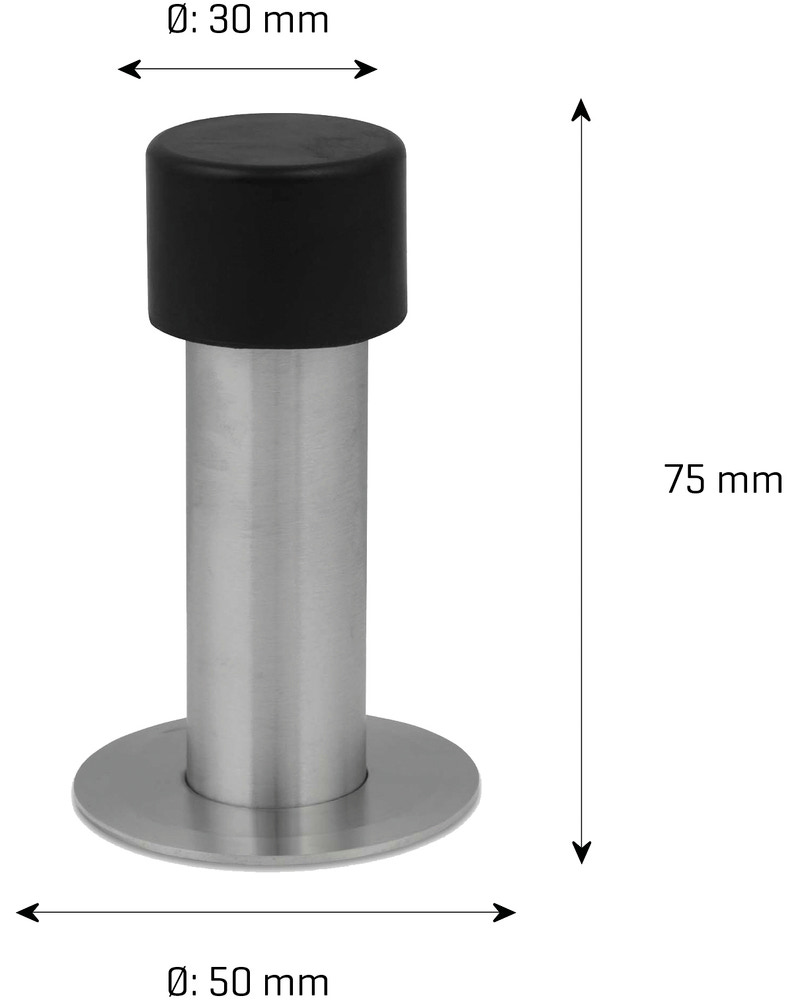 Jasa company Dörrstopp rostfritt stål Ø22 x H. 75 mm