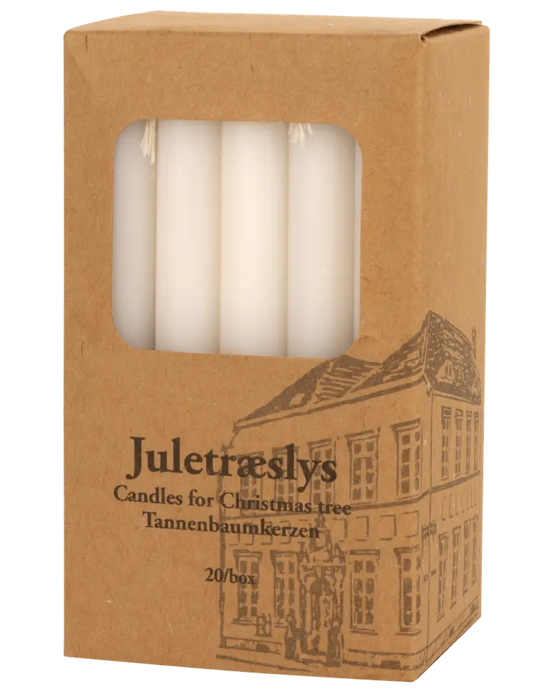 Julgransljus vit 20-pack