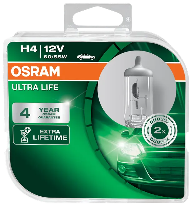Osram autopære H4 Ultralife 2-pak