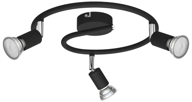 PHILIPS Spotlampe Limbali GU10 3 spot - sort