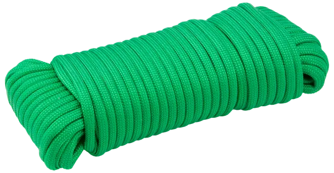 Klargrönt nylonparacord, tätt lindat till ett kompakt nystan. Hållbart, lätt och mångsidigt, passar för camping, överlevnad eller hantverk. Cirka 15 meter långt.