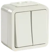 LK OPUS 73 Afbryder dobbelt med jord IP44