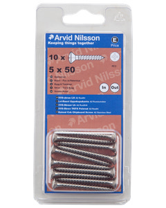 Arvid Nilsson VVS-skrue A2 5 x 50 mm 10-pak