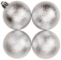 Julkulor shine silver 4-pack
