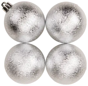 Julkulor shine silver 4-pack