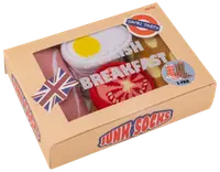 Sokker med madmotiver, English Breakfast 2-pak
