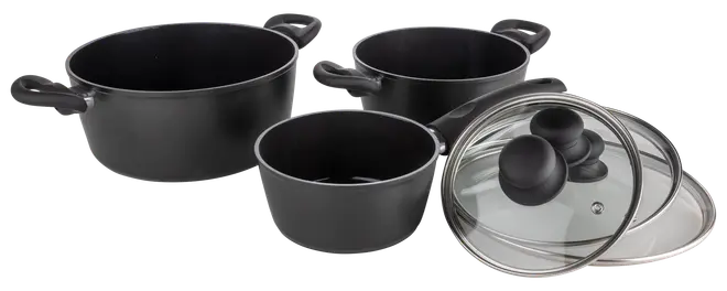 Grytset svart 1,2/2,3/4 L