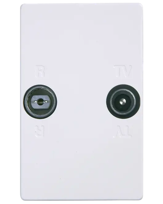 LK FUGA Antenneudtag slutdåse - hvid