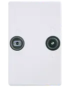 LK FUGA Antenneudtag slutdåse - hvid