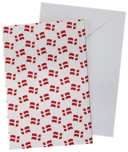 Kort med kuvert 11x17 cm - små flag