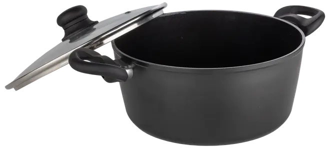 SJÖBO Gryde med låg 5,1 L - Stål look