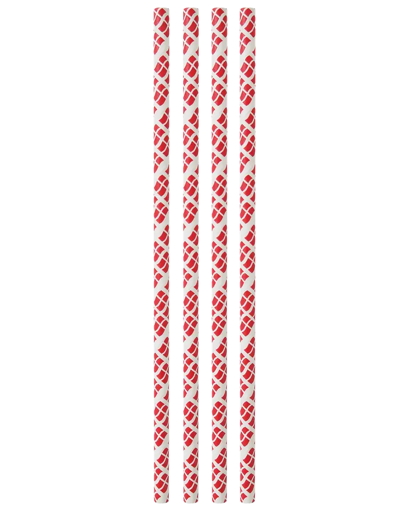 Sugerør med flag 10-pak