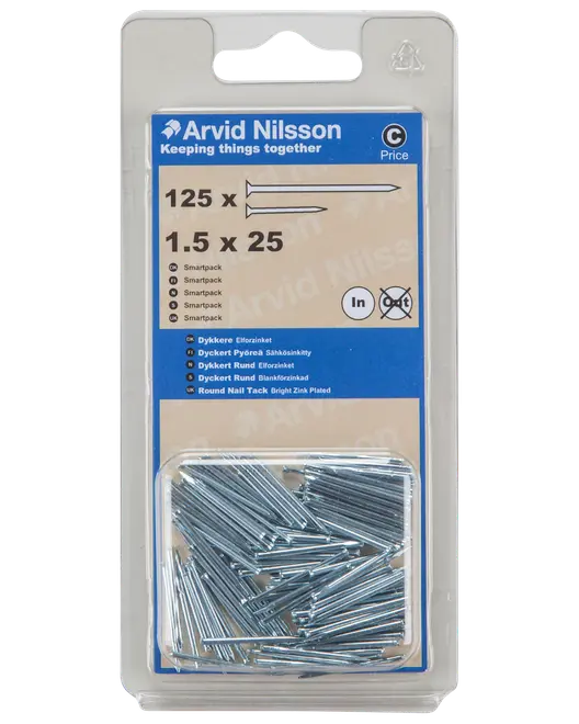 Arvid Nilsson Dykker rund 1,5 x 25 mm 125-pak