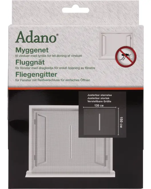 Myggenet Vindue - Hvid