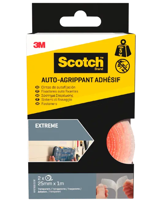 Scotch™ Ekstreme Fasteners Transparent - 25 mm x 1 meter