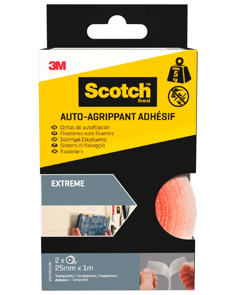 Scotch™ Ekstreme Fasteners Transparent - 25 mm x 1 meter