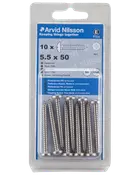 Arvid Nilsson Pladeskrue A4 5,5 x 50 mm 10-pak