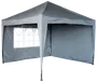 Sidevæg til pavillon 2-pak grå