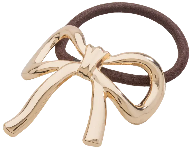 Hårsnodd med rosett - guld