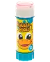 Farverig Bubble Blow-rør med andeansigt, lyserødt låg, blå bund og 60 ml boblevæske.