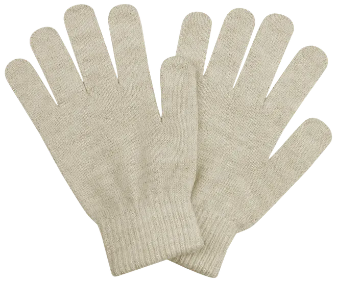 Handsker Lurex hvid - One size