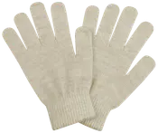 Handsker Lurex hvid - One size