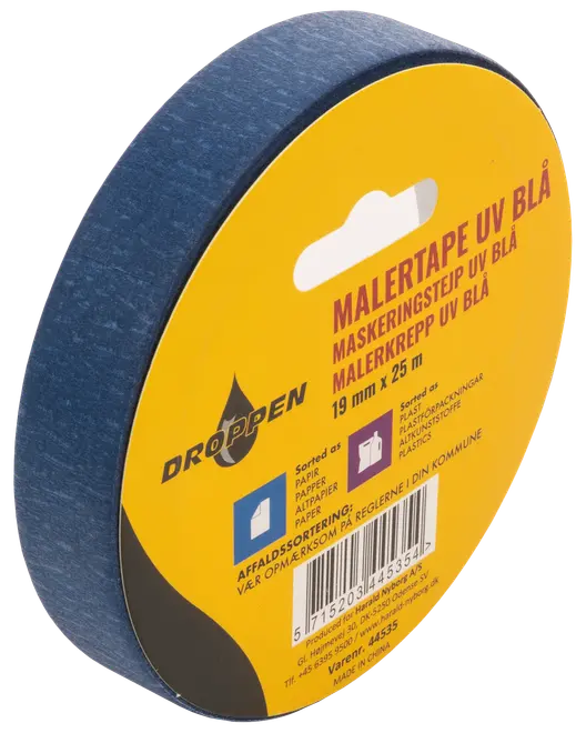 Malertape UV Blå - 19 mm 