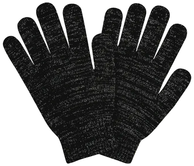 Handsker Lurex sort - One size