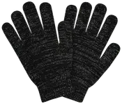 Handsker Lurex sort - One size