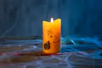 Halloween-ljus med LED - orange