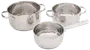 SJÖBO Gryder i rustfrit stål 6 dele