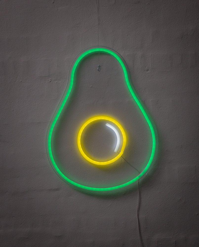 BRIGHT DESIGN Neonskilt Avocado H. 42 x B. 32 cm