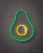 Neonskylt Avocado H. 42 x B. 32 cm