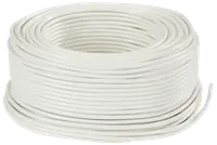 Rund kabel 2 x 0,75 mm² - vit